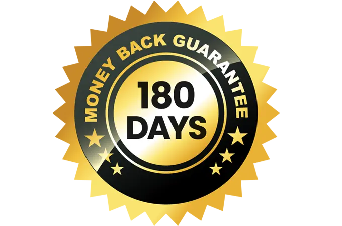 alphacur 180 Days Money Back Guarantee Badge